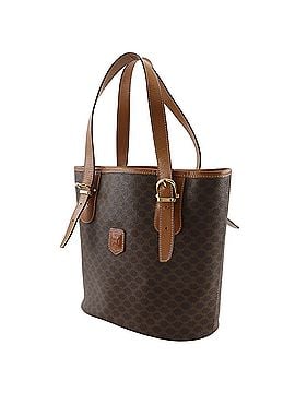 Céline Celine Macadam Bucket Tote Bag, Vintage PVC, Brown, A5 Size, Women's (view 2)