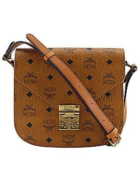 MCM MCM Patricia Shoulder Bag, Visetos Pattern, PVC, Brown, Flap, Women's. (view 1)