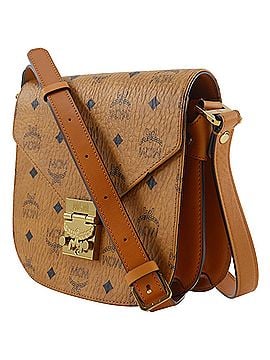 MCM MCM Patricia Shoulder Bag, Visetos Pattern, PVC, Brown, Flap, Women's. (view 2)