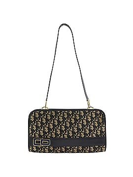 Christian Dior Christian Dior Trotter Shoulder Bag, Vintage Canvas, Navy, Women's (view 1)