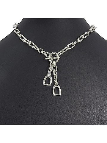 Gucci Gucci Horsebit Necklace, Sterling Silver 925, Approx. 45.1g, Unisex. (view 2)