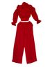 Rina Rossi Solid Red Silk Pants Size S - photo 2