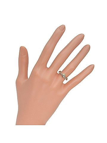Tiffany & Co. Tiffany &amp; Co. Zigzag Ring, Pt950 Platinum x 18K Yellow Gold Diamond, Approx. 4.2g, Women's. (view 2)