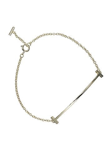 Tiffany & Co. Tiffany &amp; Co. T Smile Bracelet, 18K Yellow Gold, approx. 2.6g. (view 1)