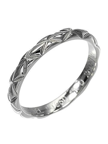 Chanel Chanel Matelassé Small Ring, Platinum 950, Approx. 2.4g (view 1)