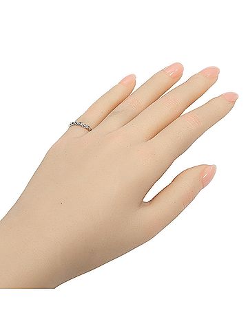 Chanel Chanel Matelassé Small Ring, Platinum 950, Approx. 2.4g (view 2)