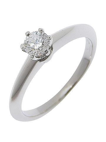Tiffany & Co. Tiffany &amp; Co. Solitaire Ring, Platinum 950 with 0.19g Diamond, Approx. 3g, Women's. (view 1)