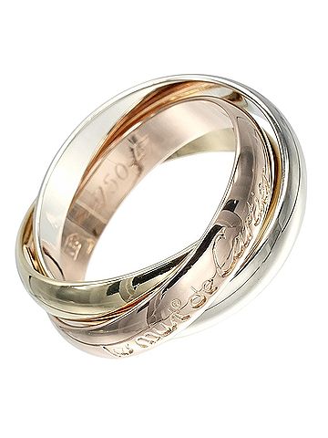 Cartier Cartier Trinity Ring, 3.4mm Band, 18K Gold (YG, PG, WG), Approx. 6.1g (view 1)