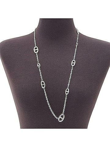Hermès Hermes Farandole Chaine d'Ancre Necklace, Long, 80cm, Sterling Silver 925, Approx. 69.7g, Unisex (view 2)