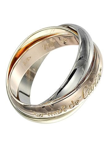 Cartier Cartier Trinity Ring, 3.4mm Band, 18K Gold (YG, PG, WG), Approx. 6.59g (view 1)