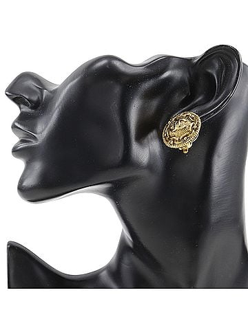 Chanel Chanel Coco Mark Earrings, Vintage, Gold Plated, 1997, 97P, Approx. 16.6g, Women's. (view 2)