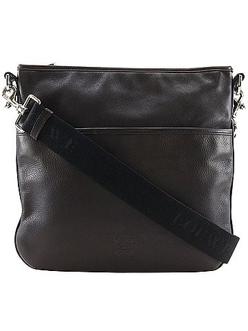 Loewe Loewe Anagram Shoulder Bag, Leather, Black, Men's (view 1)
