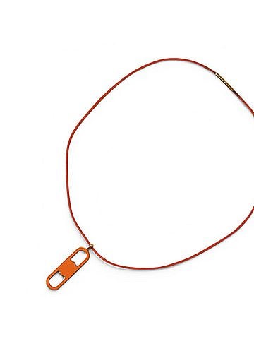 Hermès Hermes Choker/Necklace HERMES Chaine d'Ancre Maillon Orange/Silver (view 2)