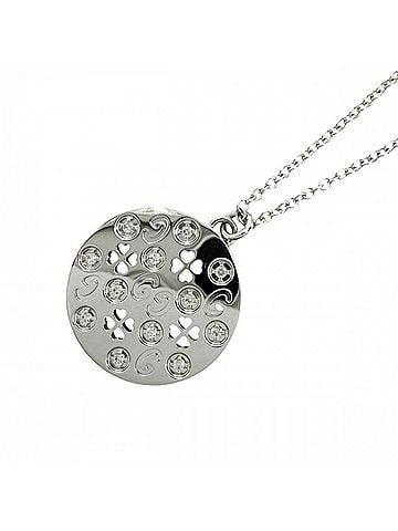 Gucci Gucci Icon Amour Forever Necklace for Women, Pendant with Adjustable Clasp, 18K White Gold (Au750), Sterling Silver (925), Diamond, Approx. 10.1g (view 1)