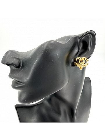 Chanel Chanel Earrings for Women, Coco Mark, Vintage, CHANEL GP 99P Gold, Approx. 8.0g, 1999 (view 2)