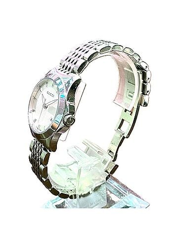 Gucci Gucci G-Timeless watch, total weight 57.2g, stainless steel, quartz movement, white dial, 126.5cm. (view 2)