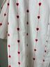 Solitaire 100% Cotton Hearts White Red Denim Jacket Size M - photo 5