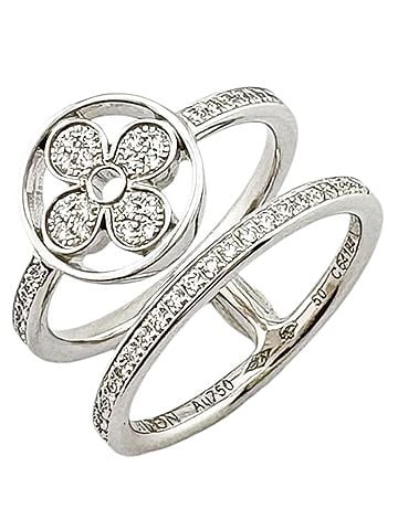 Louis Vuitton Louis Vuitton Idylle Blossom Diamant Ring, 18K White Gold, Diamond, Women's LOUIS VUITTON (view 1)