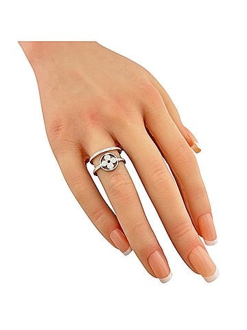 Louis Vuitton Louis Vuitton Idylle Blossom Diamant Ring, 18K White Gold, Diamond, Women's LOUIS VUITTON (view 2)