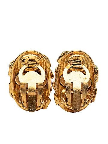 Chanel Chanel Coco Mark Vintage Earrings 94A Gold Plated GP Women's CHANEL (view 2)