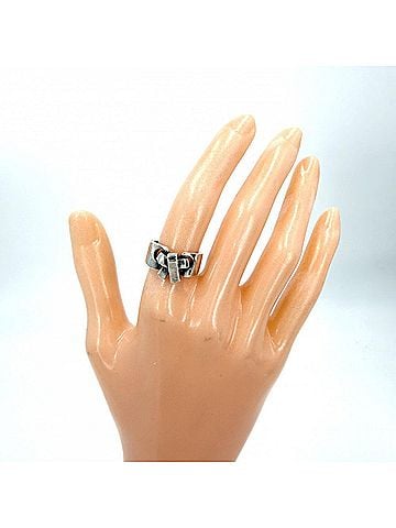 Hermès Hermes Women's Ribbon Ring, Vintage Jewelry, 925 Sterling Silver, Approx. 7.1g (view 2)