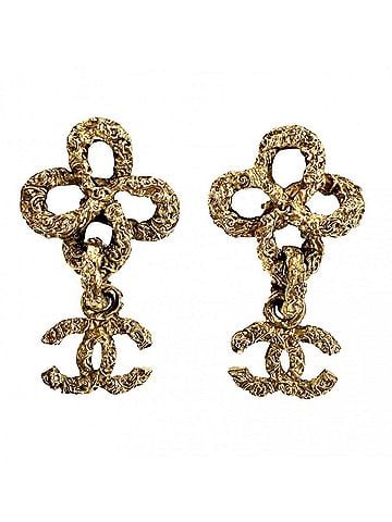 Chanel Chanel Earrings for Women, Magma/Lava Design, Coco Mark, CHANEL GP 93A Gold, Approx. 37.9g, 1993 (view 1)