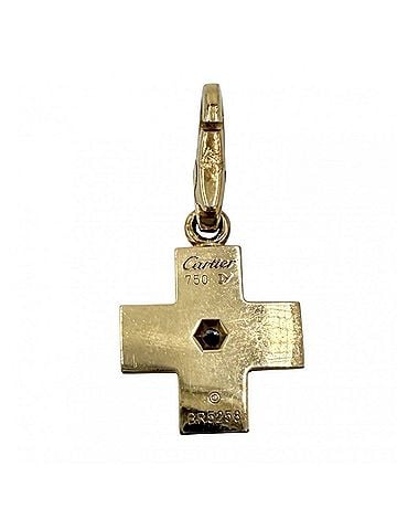Cartier Cartier pendant top, women's cross charm, jewelry accessory, Au750 18k pink gold, approximately 4.7g. (view 2)