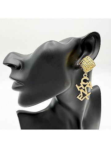 Chanel Chanel Earrings for Women, Swing Logo, CHANEL GP Gold, Approx. 23.4g (view 2)