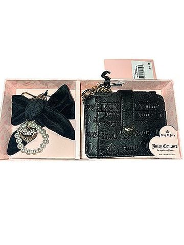 Juicy Couture Key Holder Card Wallet TAB WALLET DANGLE SET LIQUORICE Wallet (view 1)