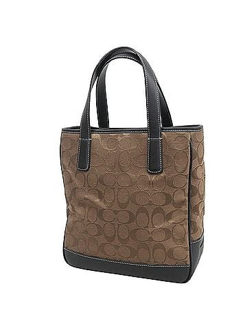 Coach Coach Signature Handbag 6092 Canvas Leather Brown (view 2)