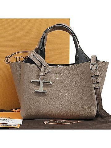 Tod's Tod's T-Timeless Micro XBWAPAFL000 QRI036I Leather Bag, Beige (view 1)
