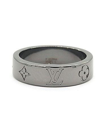 Louis Vuitton Louis Vuitton Ring LV Mosaic Thin M1181L Metal L Size Monogram Men's LOUIS VUITTON (view 1)