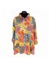 John Mark Print Red Yellow Teal 3/4 Sleeve Button-Down Shirt Size XL - photo 5