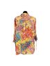 John Mark Print Red Yellow Teal 3/4 Sleeve Button-Down Shirt Size XL - photo 2