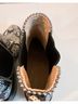 Coach 100% Leather Snake Print Black Gray Ankle Boots Size 6 1/2 - photo 6