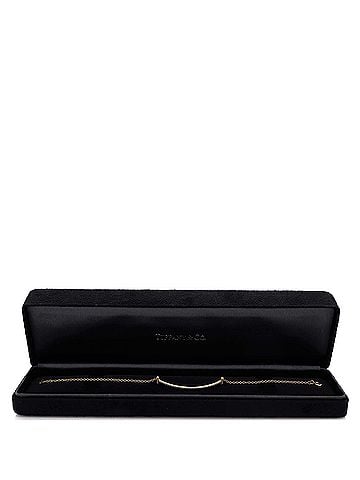Tiffany & Co. T Smile Chain Bracelet 18K Yellow Gold with Diamonds Medium (view 2)