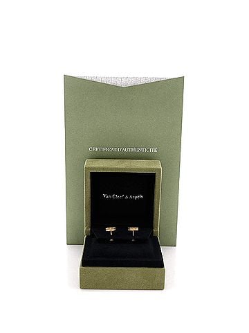 Van Cleef & Arpels Sweet Alhambra Stud Earrings 18K Yellow Gold and Mother of Pearl (view 2)