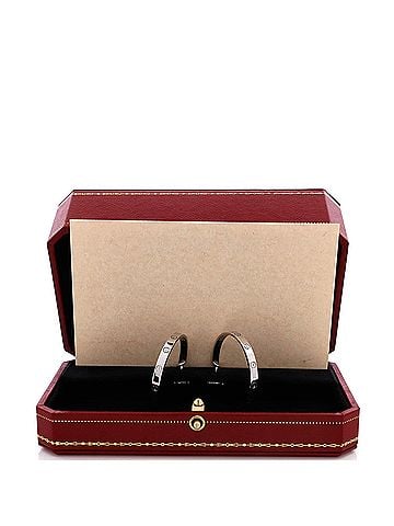 Cartier Love Hoop Earrings 18K White Gold Large (view 2)