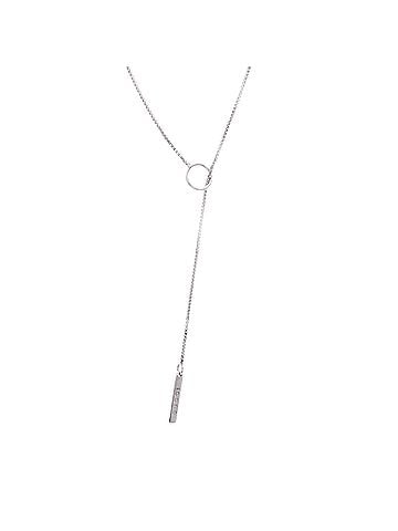 Gucci Logo Lariat Necklace 18K White Gold (view 1)