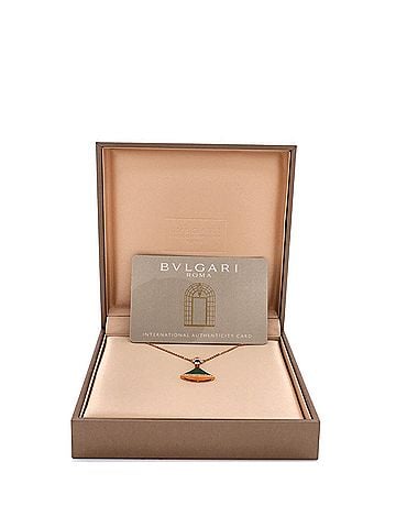 Bvlgari Divas' Dream Pendant Necklace 18K Rose Gold with Malachite and Diamonds Large (view 2)