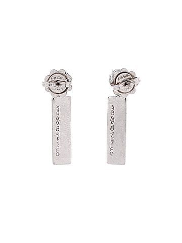 Tiffany & Co. Bar Drop Earrings 18K White Gold with Diamond (view 2)