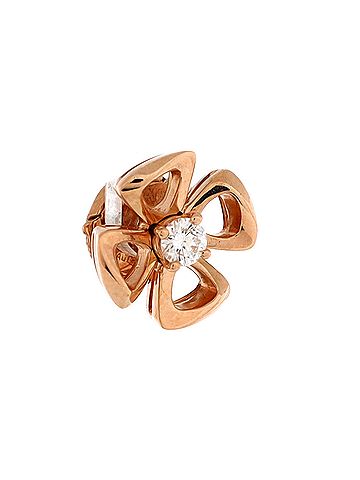 Bvlgari Fiorever Stud Earrings 18K Rose Gold with Diamond (view 2)