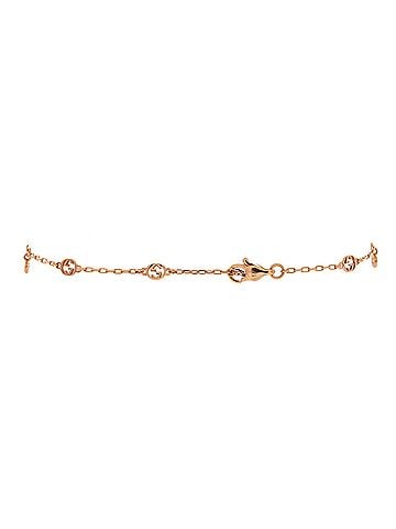 Gucci Interlocking G Chain Bracelet 18K Rose Gold with Diamonds (view 2)