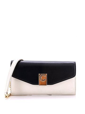 Céline C Wallet on Chain Leather (view 1)