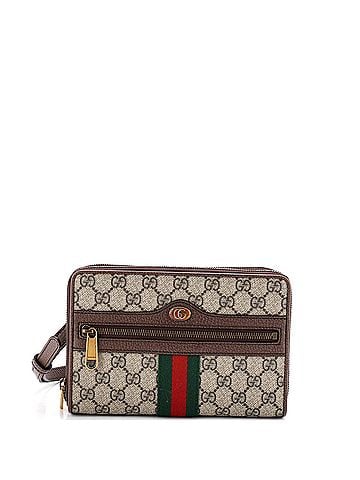 Gucci Ophidia Double Zip Crossbody Bag GG Coated Canvas Small (view 1)