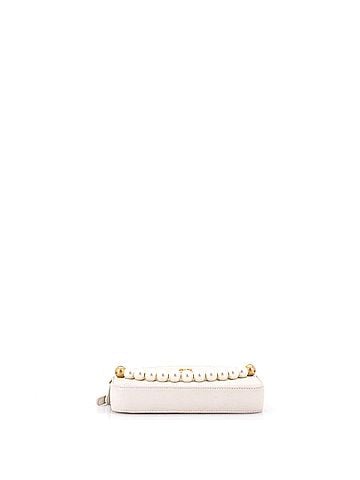 Chanel Chic Pearls Double Zip Clutch with Chain Quilted Lambskin (view 2)