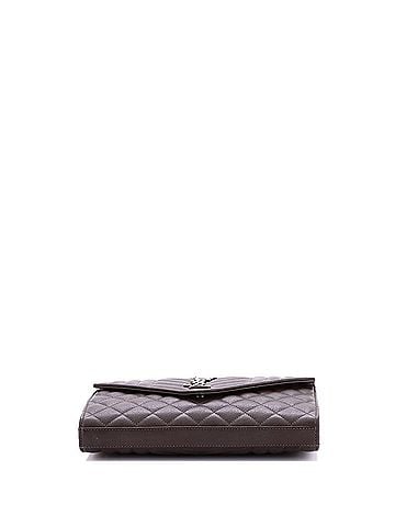 Saint Laurent Classic Monogram Chain Wallet Mixed Matelasse Leather Medium (view 2)