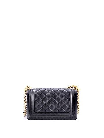 Chanel Boy Flap Bag Quilted Caviar Small (view 2)