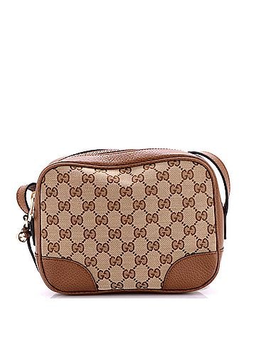 Gucci Bree Disco Crossbody Bag GG Canvas with Leather Mini (view 1)