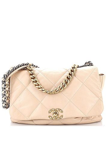 Chanel 19 Flap Bag Quilted Leather Maxi (view 1)